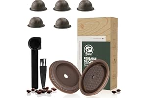 FORNORM 5 Filtros de Café Reutilizables, Cápsulas de café rellenables para máquinas Vertuoline y Vertuo, Filtro para Cápsulas de Café