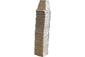 Kingston Tools Square Fibre Pots 6cm Gardening Pot — Peat-Free Biodegradable Wood Pulp — Ideal for Seeds, Seedlings and Cutting — Available in 20-Pack and 80-Pack (20-Pack)