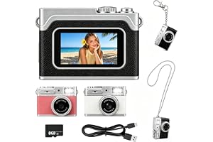 Mini Digitalkamera–1080P Retro Fotokamera mit Blitz und Aufnahmefunktion | 2 MP Kleine Sch