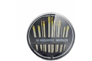 DEEDPF Lote de 30 agujas de coser, 29 mm, 36 mm, 41 mm, 42 mm, 46 mm, 50 mm, para patchwork, acolchado, costura, agujas de mano, agujas de coser, aguja de cola de oro
