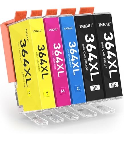 1 Go Ink Set di 4 cartucce d'inchiostro per sostituire HP 364 XL