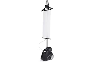 Fridja High Pressure 5 Bar 2200W Powerful Upright Garment Clothes Steamer, Steam Burst Technology, Materials, Thick Cotton, Delicate Dresses, Suits, f1500 [Latest Model] (Matte Black)