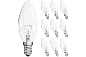 Morotty C35 Glühbirne E14 Kerze Dimmbar, E14 Kerzenbirnen Klar 230V 250LM, Kerzenlampe 2700K Warmweiß, Kerzenbirnen Dimmbar für Kronleuchter Wandlampe Tischlampe, 10 Stück
