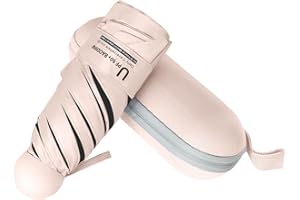 BAODINI Travel Mini Umbrella for Purse with Case - Small Compact UV Umbrella Sun Protection Lightweight Small Pocket Umbrella with Case for Women and Girls