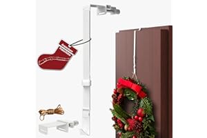 4smile Gancio per porta domestico – Sostegno bianco per decorazioni, si adatta a qualsiasi vano della casa – Supporto per corone da fissare per il montaggio decorativo