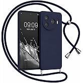 Coverzone Tecno Camon 30 ile Uyumlu &Ouml;zel &Uuml;retim Ayarlanabilir İpli Boyun Askılı Silikon Kılıf Kadife İ&ccedil; Yapılı Viper Boyun &Ccedil;a