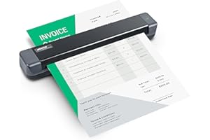 Plustek S410 Plus - Small USB Portable Sheet-Fed A4 Document Scanner for Windows 7 / 8 / 10 / 11 , OCR Software Include