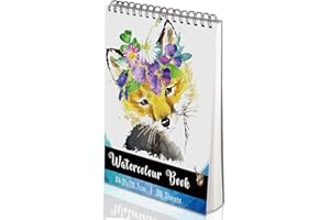 Yordawn Papier Aquarelle A4 Cahier de Dessin Carnet de Dessin avec 30 Feuilles Carnet Spirale Cahier Spirale a4 Carnet Aquarelle pour Peinture Dessin Esquisse Bloc Dessin pour Enfant Adultes