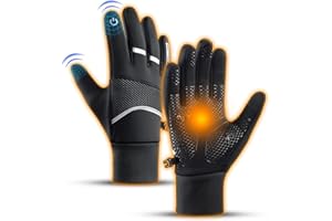 KynciLOR Winter Thermal Gloves Running Touchscreen Gloves Water Resistant Anti-Slip Windproof Cold Weather Gloves for Cycling Skiing Working