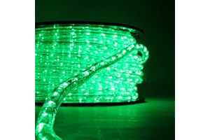 Luccika Tube lumineux à LED professionnel de 50 mètres découpé prêt à l'emploi avec des accessoires IP67 pour une utilisation intérieure et extérieure (vert)