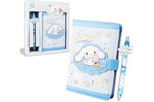 DEKEWE Cin-namorol Diary Book, Cute Notebook, Kids Leather Journal Notebook Set for Writing and Drawing, Kawaii Stationery Set with Pen Includes Colourful Inserts, Back to School Gift for Girl and Students