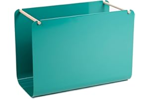 U Brands Metal Hanging File Organizer, Desktop Accessory, Arc Collection, Green (3542A02-04)