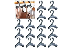 Regerly Crochet Sac à Main Penderie, 16 Pièces Support Rangement Sac à Main Accroche Sacs Crochet pour Ranger sur des Tringles à Vêtements Organiser Aussi les Sac a Main Écharpes Cravates