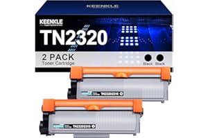 KEENKLE TN2320 TN-2320 Compatible pour Brother TN 2320 TN-2310 TN2310 Toner pour Brother MFC-L2700DW MFC-L2700DN DCP-L2520DW HL-L2340DW MFC-L2740DW MFC-L2720DW HL-L2300D HL-L23666 0DN (Noir, 2 Pack)
