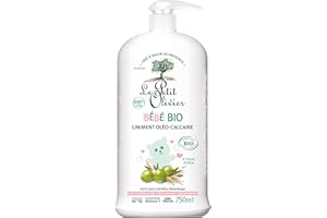 LE PETIT OLIVIER - Liniment Oléo-Calcaire - Bébé Bio - Dès La Naissance - Nettoie En Douceur Les Fesses De Bébé - Certifié BIO - 100% D'Origine Naturelle - Testé Sous Contrôle Pédiatrique - 750 ml