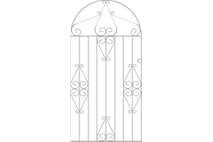FENCING & GATES & FIREPLACES Classic Tall Metal Scroll Garden Gates 1067mm GAP X 1905mm High galvanised wrought iron gate CBZP44