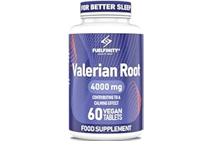 High Strength: Valerian Root Tablets - 4000mg 60 Tablets - Stress Management Herbal Supplement - Valerian Root Supplement for Sleep Support - Vegan - FuelFinity Standards (1 Normal Pack)