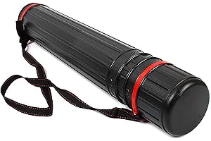 DEWEL 76–125cm Rollo de Tubo Portaplanos A0, 12 cm de Diámetro Grande Rollo de Transporte para Dibujo, Ideal para Transportar Bocetos, Carteles, Vallas Publicitarias de Gran Tamaño y Mapas