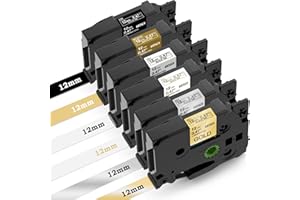 ‎AIRMALL Airmall 12mm kompatibel Brother P-touch Schriftband TZe 12mm 0.47 Tape TZe-231 TZe-335 831 931 234 MQ835 Schriftband für Brother Ptouch PT-H107B P710BT H100R H100LB H101C H105 H110 D210 D400 D600