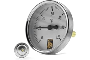 Eversmoke Smoker Thermometer with Precise Measuring Range from 0-120°C for Smoker Oven, Grill