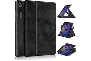 Wigento Für Samsung Galaxy Tab A8 2021 10.5 Zoll SM-X200 360 Grad Rotation + Stift Halterung Tablet Tasche Hülle Case Cover Etui Schutz Schwarz Neu