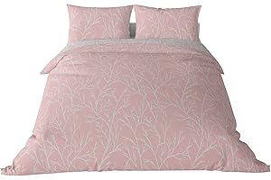 Brielle Zestaw pościeli z makosatyny – dwustronna pościel – 100% bawełna/liczba nici 220 – jedwabiście miękka, luksusowa, z zamkiem błyskawicznym – różowo-szara – 3-częściowy – poszewka na kołdrę 200 x 220 cm, poszewka na poduszkę 2 x 60 x 70 cm