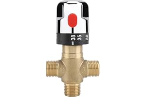 Baverta Vanne de Mélange Thermostatique - Commande de Thermostat de Bassin de Tuyau de Température de l'eau en laiton