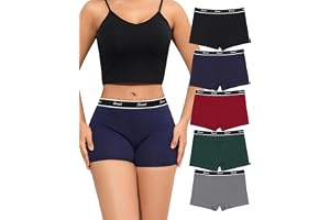 Levao Trosor Dam Bomull Shorts Stretch Shorts Shorts Culotte Boxer Boxer Kvinnor Bomull Bekväma Shorts 5-pack