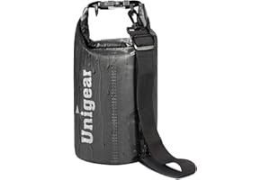 Unigear Bolsa Impermeable de 2 L/5 L/10 L/20 L/30 L/40 L, con Funda para teléfono y Correa Larga Ajustable, para Barcos, Kayak, Pesca, Rafting, natación, Camping, Snowboard