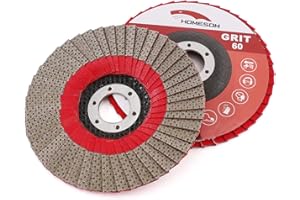 HOMESOM 5 Pollice 1pc 60 Grinding Wheels Flap Levigatura Disco Abrasivo per Smerigliatrice Angolare Diamante Levigatura Pad