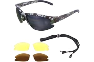 Rapid Eyewear Camouflage Polarised Sports & Fishing Sunglasses. Glasses with Interchangeable Lenses