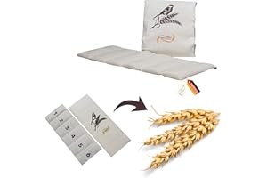 ‎EDEL LIVING Edel Living Körnerkissen Groß (52x20 cm, 850 Gramm) Wärmekissen Mikrowelle 6-Kammer Abnehmbarer Bezug Aus 100% Baumwolle Für Nacken Rücken Schulter (Körnerkissen mit Weizenfüllung)