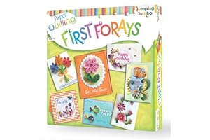 JUMPING JUMBO JumpingJumbo Paper Quilling - First Forays Craft, Paper Quilling Set, DIY Kit for Kids, Birthday Gift for Kids, Craft Set for Kids 7-12, Make Your Own Paper Art (Paper strips & tools Included)