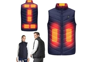 Mrrihand Ogrzewana kamizelka dla mężczyzn i kobiet, z 9/13/17 strefami ogrzewania, 3 poziomy temperatury, kamizelka grzewcza ładowana przez USB, do użytku na zewnątrz, kurtka grzewcza do wędrówek,