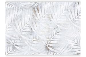 murando - Carta da parati Foglie tropicali 400x280 cm Fotomurali in TNT Murale alla moda Decorazione da Muro XXL Poster Gigante Design Carta per Pareti Palma blanc grigio b-C-0992-a-a