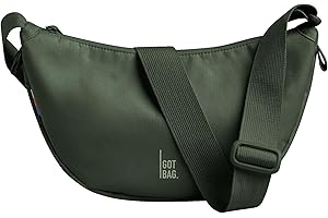 GOT BAG Borsa Mezzaluna Moon Bag in Ocean Impact Plastic | Borsa mezzaluna tracolla idrorepellente | Borsa tracolla elegante con tracolla regolabile