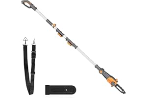 WORX Batteriebetrieben WG349E.9 Akku Teleskop-Hochentaster 20V - Praktische Kettensäge für Einsätze an schwer erreichbaren Stellen im Garten - Ohne Akku und Ladegerät, Schwarz