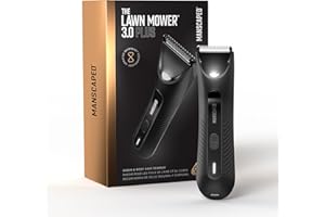 ‎MANSCAPED REFINING THE GENTLEMAN MANSCAPED® The Lawn Mower® 3.0 PLUS Trymer do pachwin i ciała – Zaktualizowane ostrze trymera SkinSafe®, Wodoodporna maszynka do golenia, Akumulator USB-C, Bezprzewodowa golarka męska z kulką