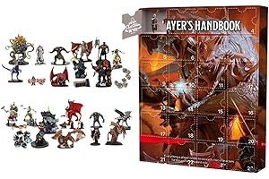 AUFQUWK Calendario de Adviento de Dungeons Dragons 2024, Calendario de Cuenta Regresiva Navideña con DNDs Figuras en Miniatura de 24 Días, Juego de Estatua de Dragón Coleccionable, para Adultos y Niños