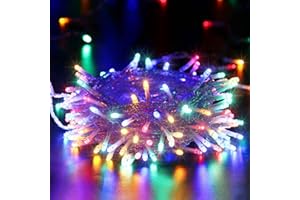 BrizLabs Guirnalda Luces de Navidad 10m LED Cadena de Luces Guirnalda Luminosa de Batería Exterior IP44 Impermeable 8 Modos Decoración para Interior Jardín Balcón Bodas Fiestas Terraza (Multicolor)