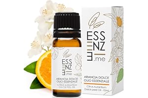 ESSENZE.ME PURO, ELEGANTE BENESSERE ESSENZE OLIO ESSENZIALE DI ARANCIO DOLCE Puro al 100% Naturale, Oli Essenziali per Diffusori Profumo Ambiente, Aromaterapia, Controllato e Confezionato in Italia