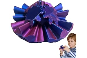 TQEBWUS Printed Gear Ball, Gear Ball Fidget, Printed Gear Ball Gear Sphere Puzzle Cube Fidget Toy, The Steampunk Whirling Wonder Fidget Gear Ball Fidget Toy, Gear Toy For Stress And Anxi-ety Relief 2