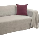 Latuda Home Premium Koltuk &Ouml;rt&uuml;s&uuml; 175x300 LARGE Gramajlı Jakarlı Ş&ouml;nil Kil | Kanepe &Ouml;rt&uuml;s&uuml; | Kaymaz
