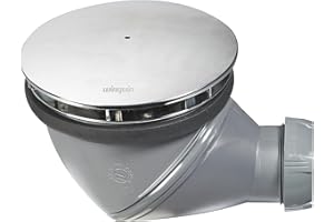 Wirquin 30718685 Bonde de douche James D90 avec dôme chromé sortie D40 orientable à 360°, gris