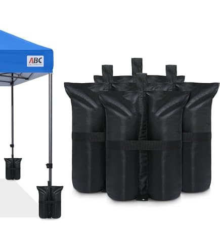 Sacs De Lestage Pliables Pour Tente Et Parasol - Remplissage Eau/sable - Taille 8 Kg Ou 20 Kg - Idéal Camping, Plage, Terrasse