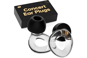syndesmos Ear Plugs for Concerts, High Fidelity Hearing Protection for Concerts and Musicians, Reusable Silicone Ear Plugs for Work, Sleep, 30dB Noise Cancelling (Clear)