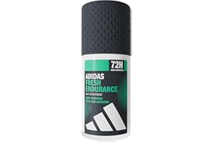 adidas, Fresh Endurance Deodorante Roll-on Anti-traspirante Uomo, 72 Ore di Protezione, Formula Vegana e Senza Alcol, 50ml
