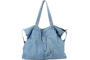 LHHMZ Bolsos vaqueros tipo hobo para mujer Bolso Retro Jean Bolsos Casual Jean Tote Bolsos Casual de Tejano Grandes para Niñas