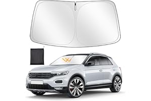 ZATOOTO Parasol para VW T-ROC 2018-2024, Parasol Coche Delantero Plegable, Grueso y Reflectante de Poliéster Bloquea los Rayos UV y Mantiene el Coche Más Fresco