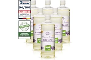 KieselGreen Bioetanol 6 x 1 litro con Fragancia para Chimenea de Etanol, Muchas Variedades – Bioalcohol como Fragancia de Ambiente – Estufas de Bioetanol, Biochimenea Etanol, Ethanol (L)